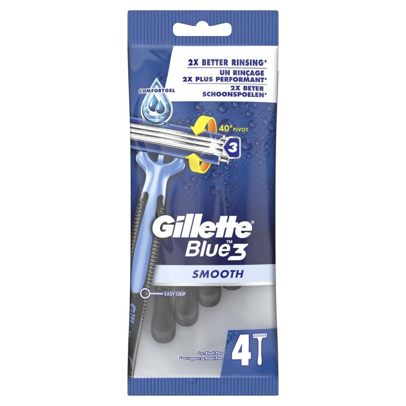 GILLETTE 4 Rasoirs Jetables Blue3 Smooth - Marché Du Coin