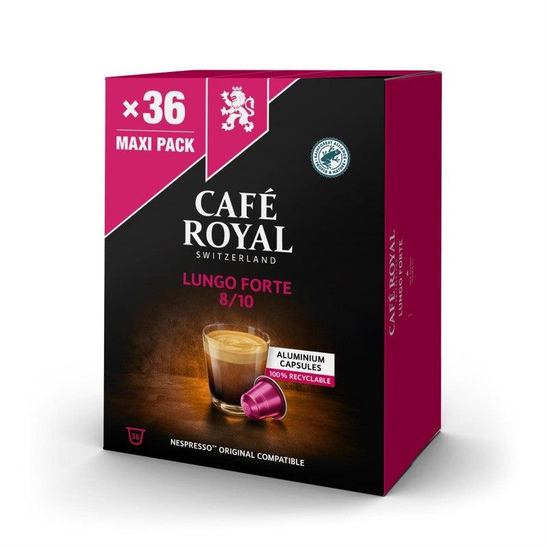 CAFE ROYAL Café Royal Capsules Aluminium Lungo Forte Type Nespresso X36 190G - Marché Du Coin