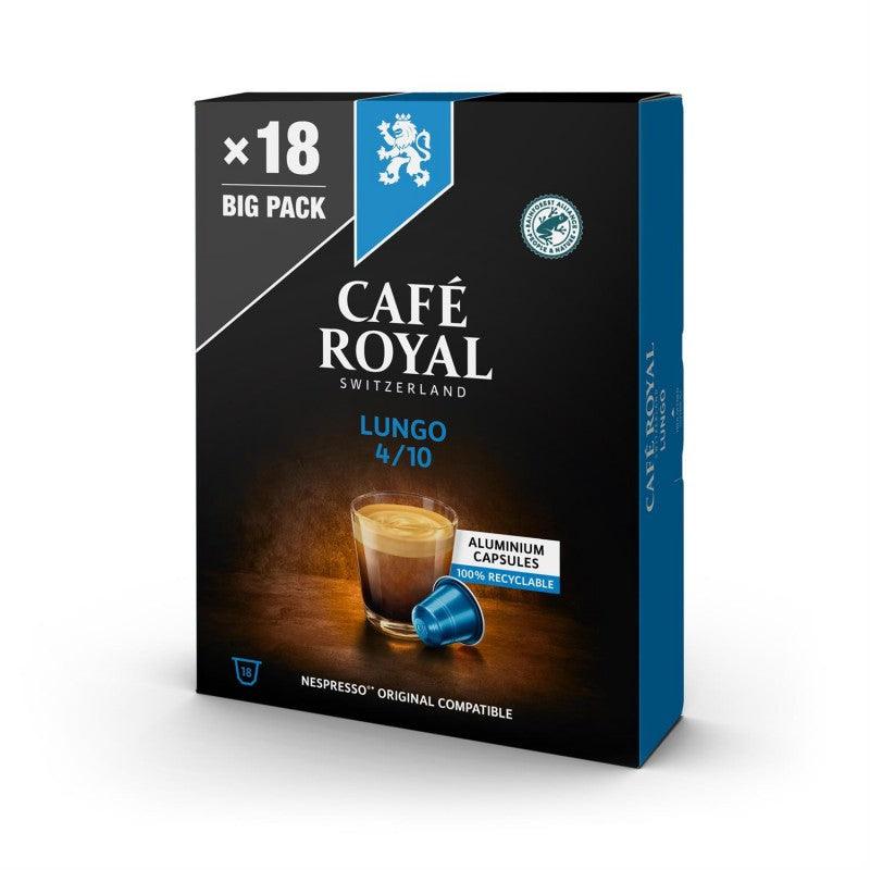 CAFE ROYAL Café Royal Capsules Aluminium Lungo Type Nespresso X18 95G - Marché Du Coin