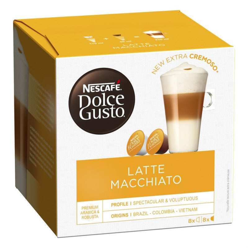 DOLCE GUSTO Nescafé Café Latte Macchiato, Capsule Café - X16 Dosettes - Marché Du Coin