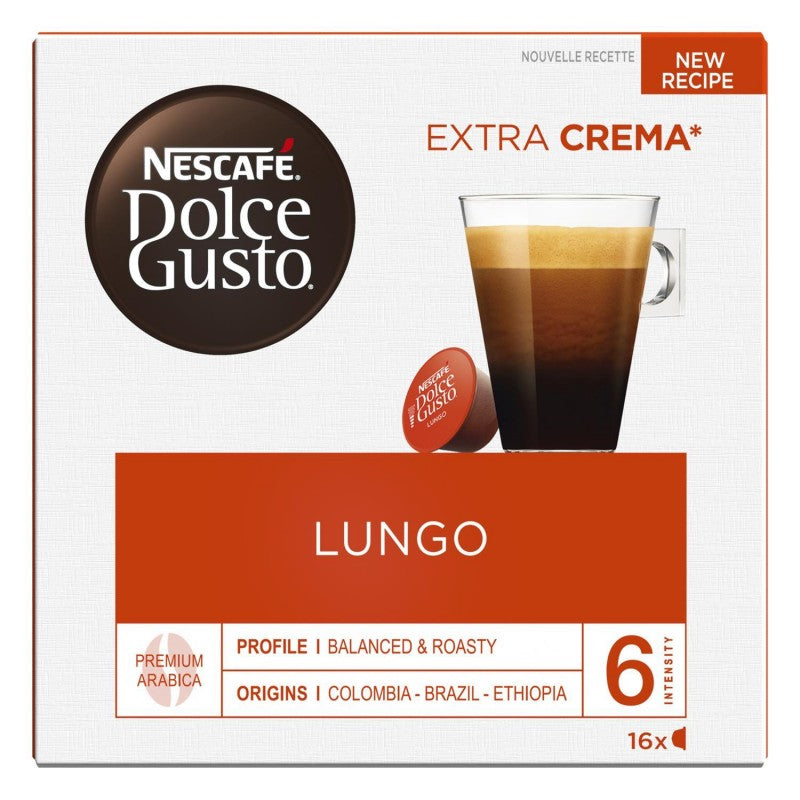 DOLCE GUSTO Nescafé Lungo, Capsule Café Intensité 6 - X16 Dosettes - Marché Du Coin