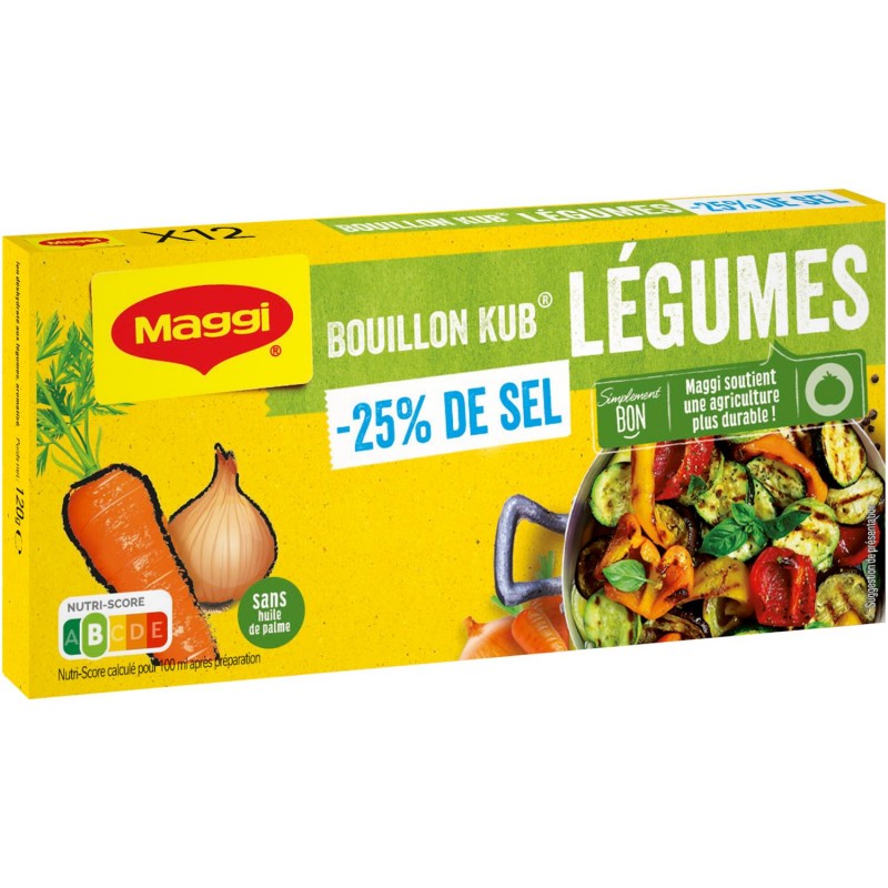 MAGGI Bouillon Kub Legumes Sel Reduit 120G - Marché Du Coin