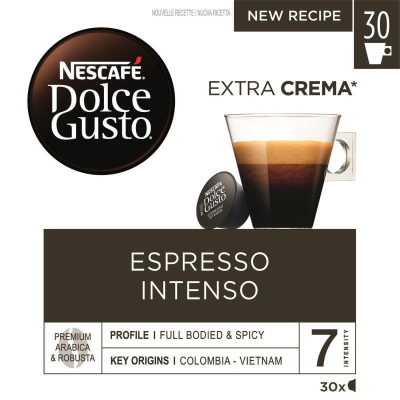 DOLCE GUSTO Nescafé Espresso Intenso, Capsule Café Intensité 7 - X30 Dosettes - Marché Du Coin