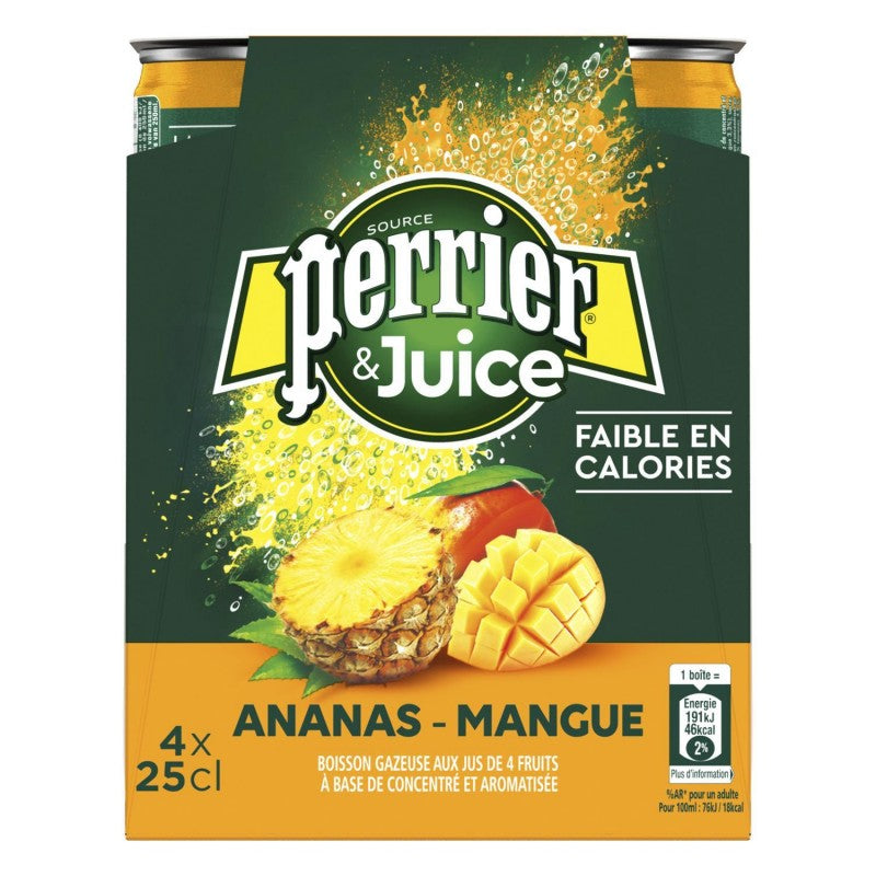 PERRIER Ananas Mangue 4X25Cl - Marché Du Coin