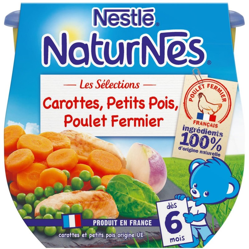 NESTLÉ Naturnes Les Sélections Légumes Du Marché Poulet Fermier 2X200G - Marché Du Coin