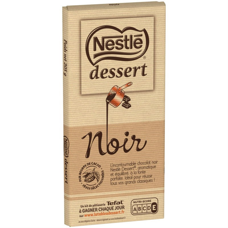 NESTLÉ Dessert Tablette De Chocolat Noir 205G - Marché Du Coin
