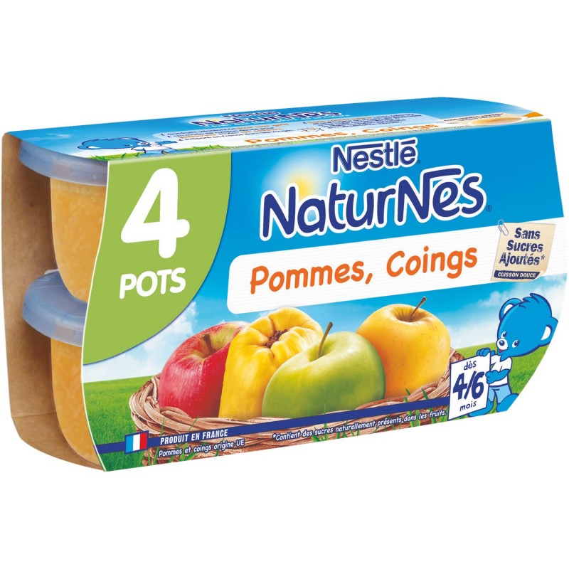 NESTLÉ Naturnes Fruits Pommes Coings Dès 4/6 Mois 4X130G - Marché Du Coin
