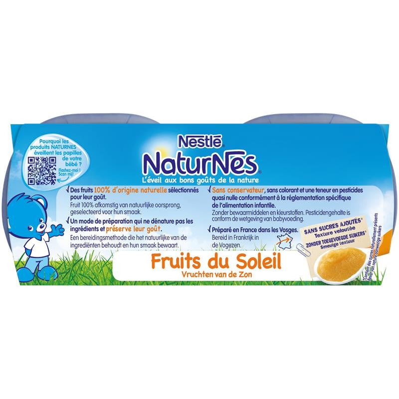 NESTLÉ Naturnes Fruits Du Soleil Dès 8 Mois 4X130G - Marché Du Coin