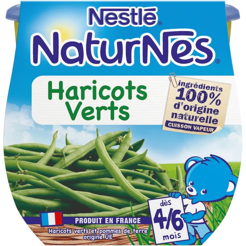 NESTLÉ Naturnes Haricots Verts Dès 4/6 Mois 2X130G - Marché Du Coin