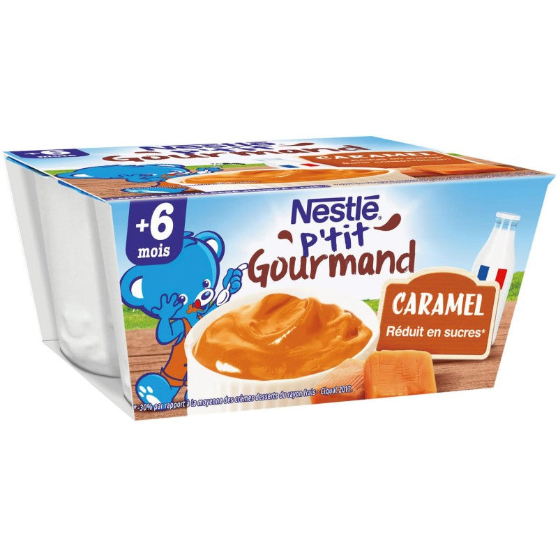 NESTLÉ P'Tit Gourmand Crème Dessert Caramel Dès 6 Mois 4X100G - Marché Du Coin
