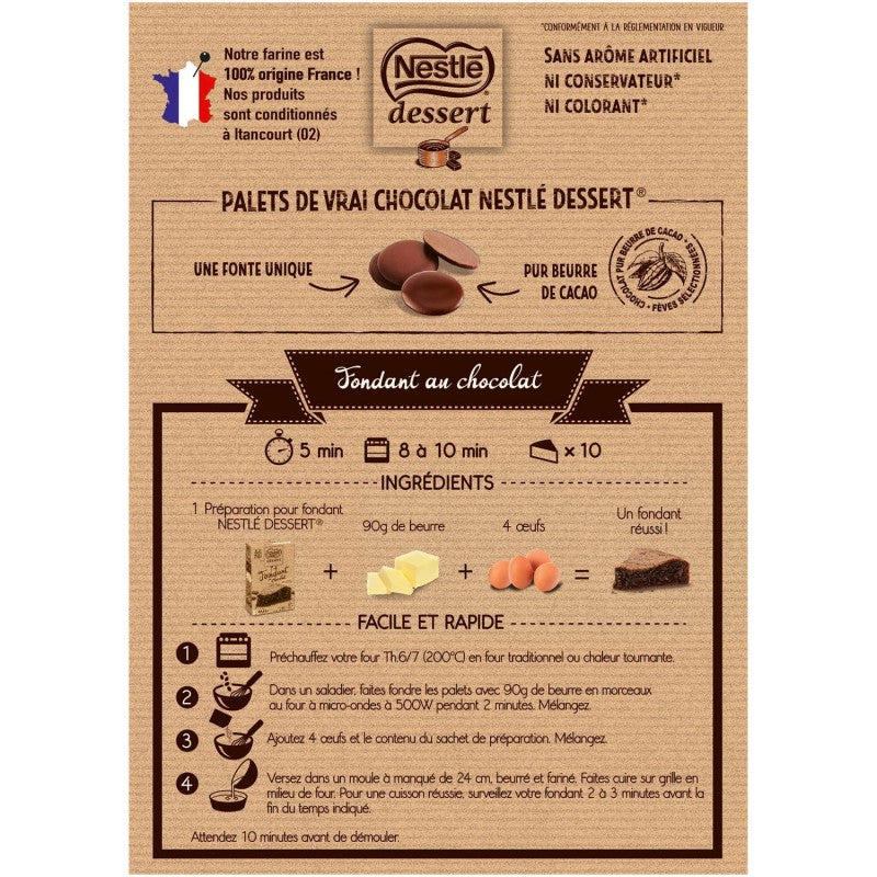 NESTLÉ Dessert Préparation Pour Fondant Chocolat 317G - Marché Du Coin