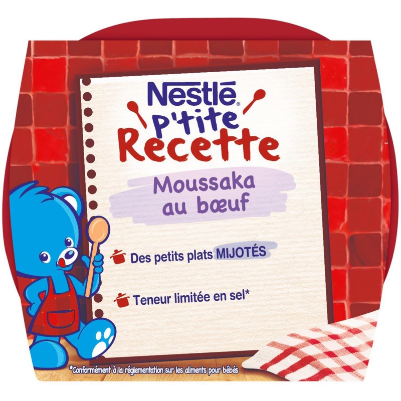 NESTLÉ P'Tite Recette Moussaka Dès 8 Mois 2X200G - Marché Du Coin