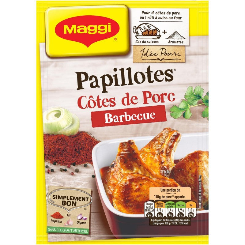 MAGGI Papillote Côtes De Porc Goût Barbecue 28G - Marché Du Coin