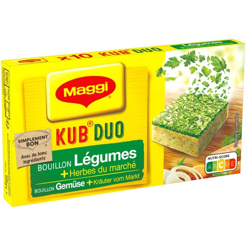 MAGGI Duolino Bouillon De Légumes + Herbes Du Marché 105G - Marché Du Coin