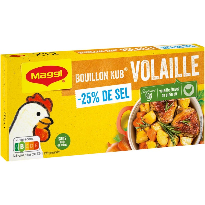 MAGGI Bouillon De Volaille -25% De Sel 120G - Marché Du Coin