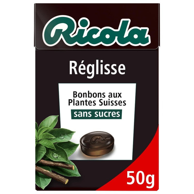 RICOLA Réglisse Stevia Sans Sucres 50G - Marché Du Coin