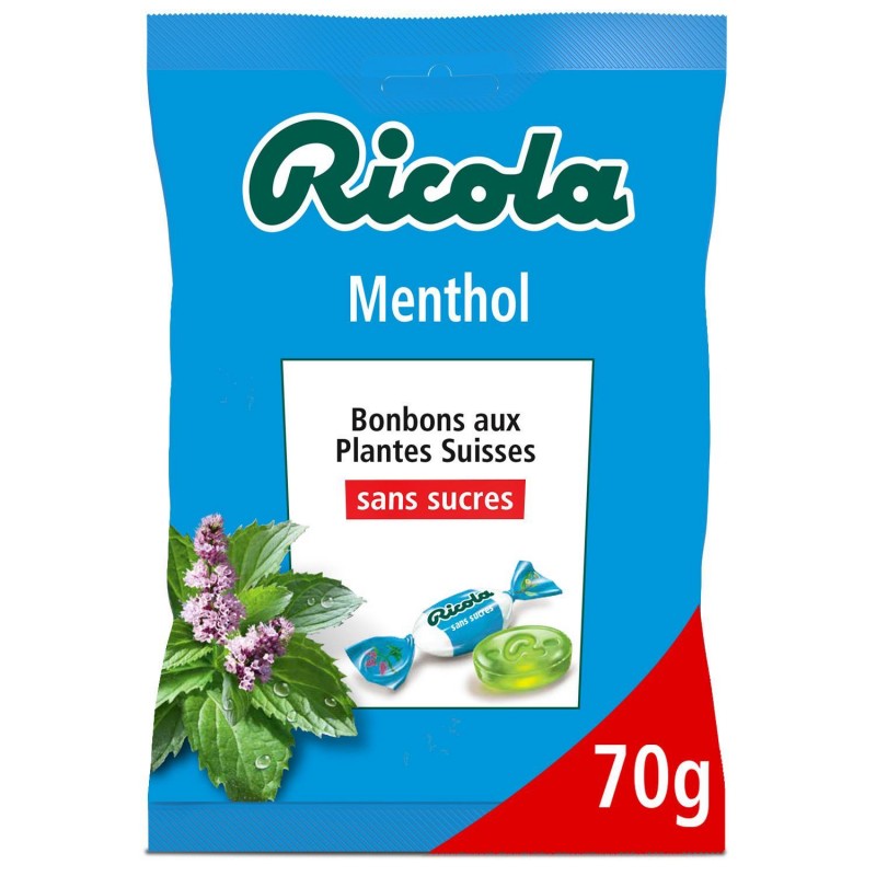 RICOLA Menthol Sans Sucres 70G - Marché Du Coin