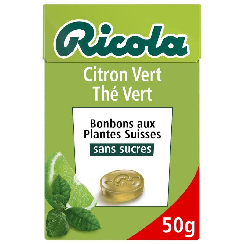RICOLA Sans Sucre Citron Vert Thé Vert 50G - Marché Du Coin
