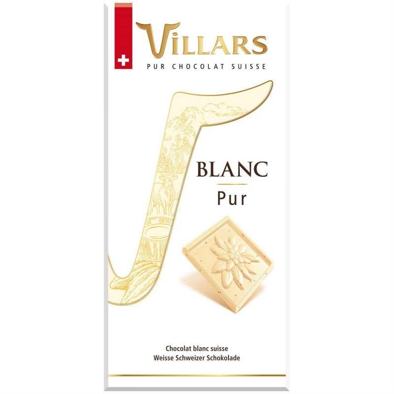VILLARS Tablette Chocolat Blanc Pur 100G - Marché Du Coin