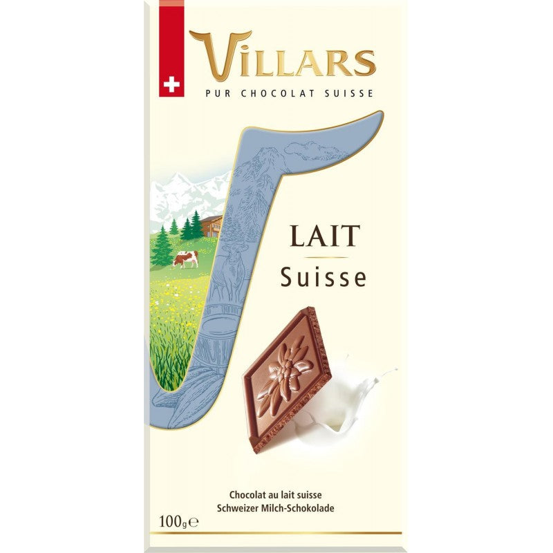 VILLARS Tablette Dégustation Chocolat Au Lait Suisse 100G - Marché Du Coin
