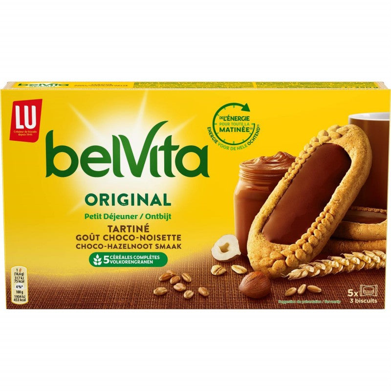 LU Belvita Tartine Biscuit Chocolat Noisette 250G - Marché Du Coin