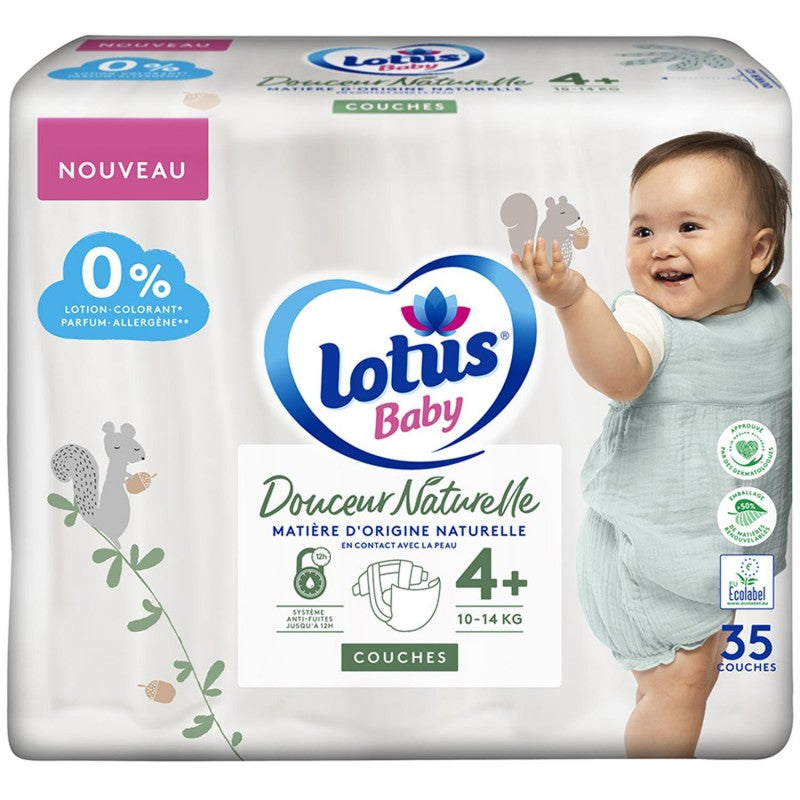LOTUS Baby Douce Nature 35 Couches T4+ - Marché Du Coin