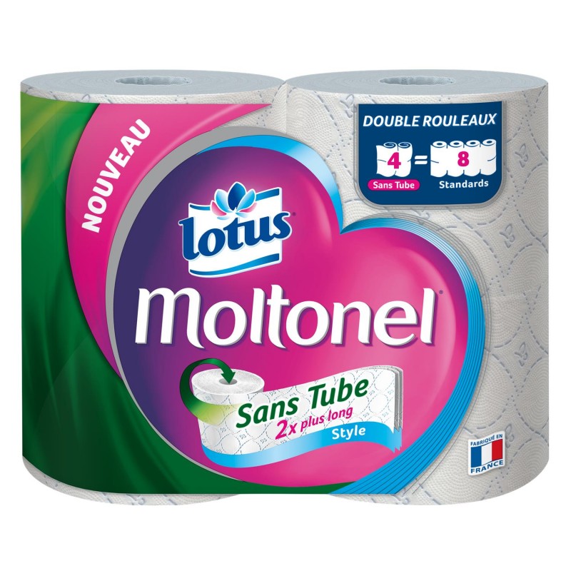 LOTUS Moltonel Papier Toilette Sans Tube X4 (=8) - Marché Du Coin