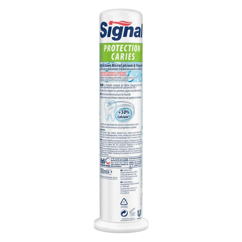 SIGNAL Dentifrice Protection Caries Doseur 100Ml - Marché Du Coin