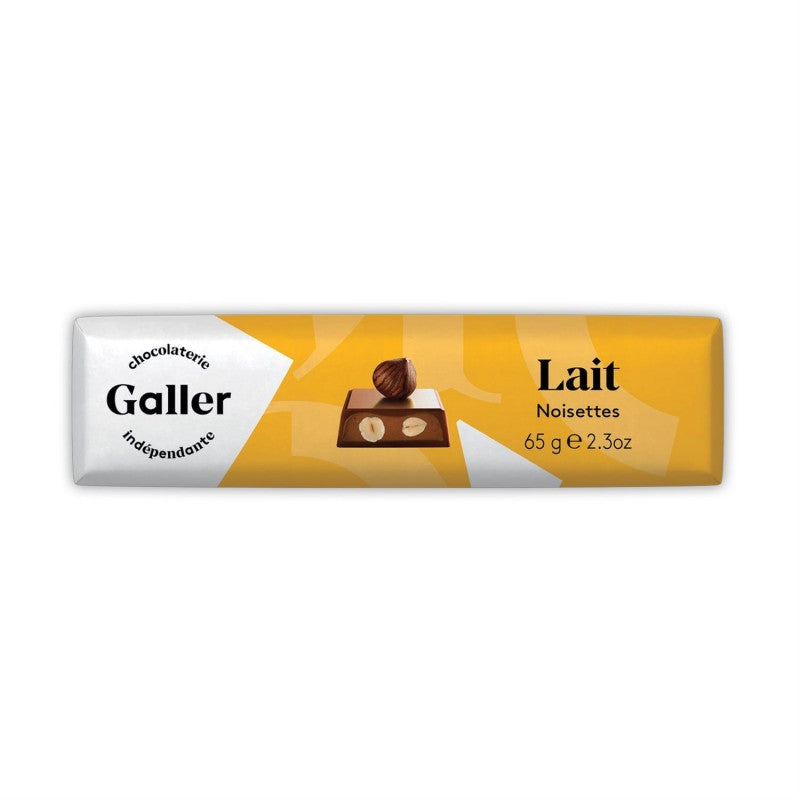 GALLER Baton Chocolat Lait Noisettes Entières 65G - Marché Du Coin
