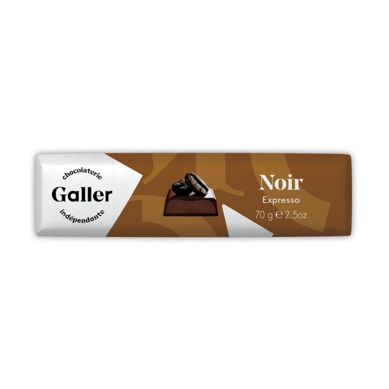 GALLER Baton Chocolat Noir Café 70G - Marché Du Coin