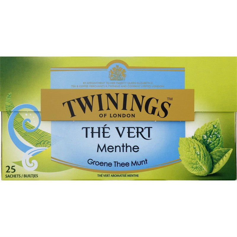 TWININGS Thé Vert Menthe 25 Sachets - Marché Du Coin