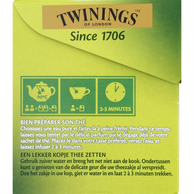 TWININGS Thé Vert Menthe 25 Sachets - Marché Du Coin