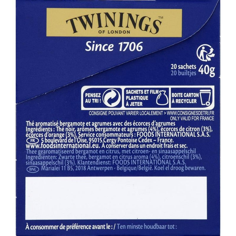 TWININGS Lady Grey 40G - Marché Du Coin