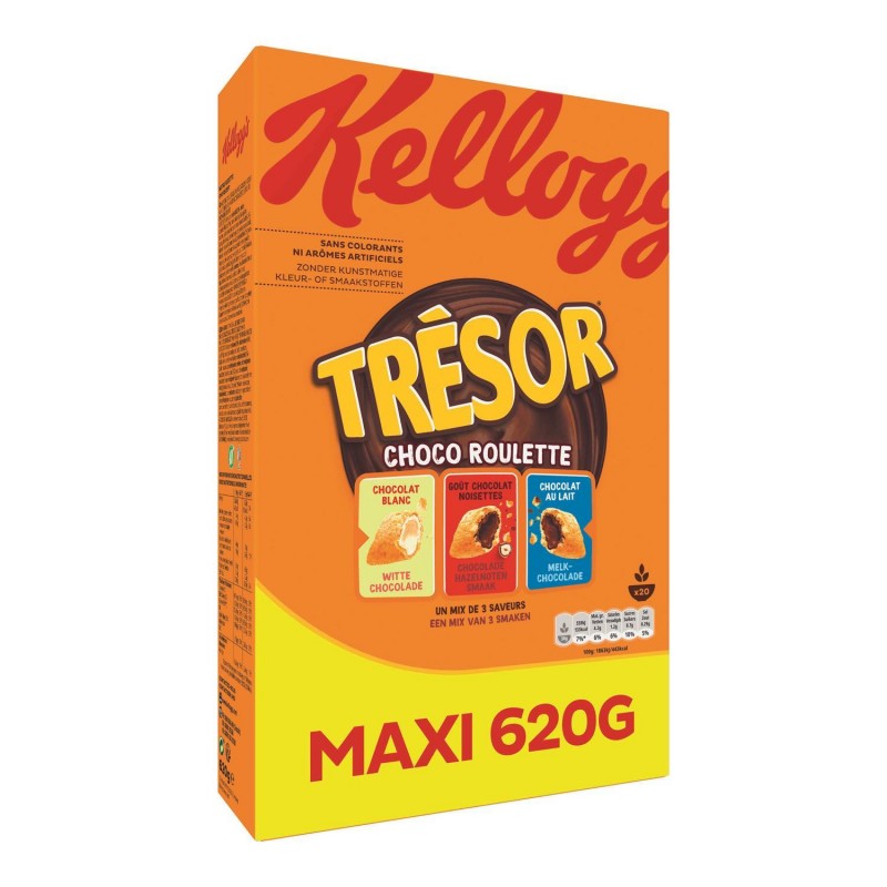 KELLOGG'S Trésor Choco Roulettes Maxi 620G - Marché Du Coin
