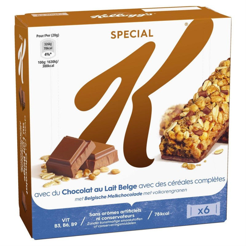 KELLOGG'S Barres Chocolat Au Lait 120G - Marché Du Coin