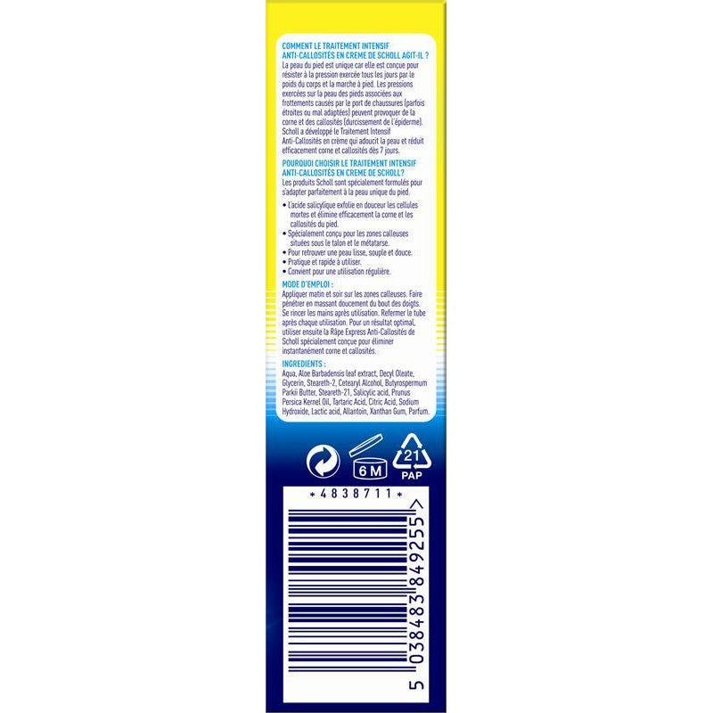 SCHOLL Traitement Intensif Anti Callosités 75Ml - Marché Du Coin