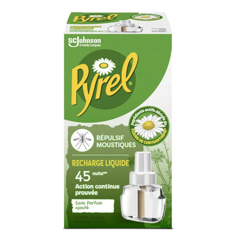 PYREL Recharge Liquide Répulsif Moustiques 45 Nuits 32Ml - Marché Du Coin