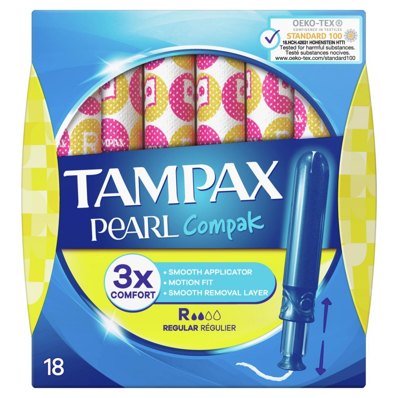 TAMPAX Compak Pearl Regulier X18 - Marché Du Coin