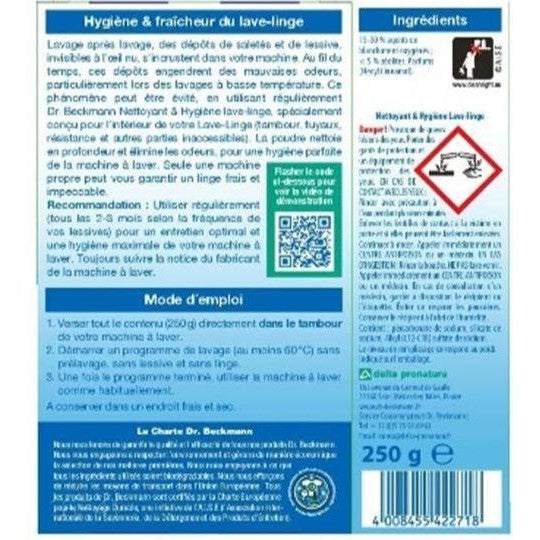 DR BECKMANN Nettoyant Et Hygiène Parfaite Lave Linge 250G - Marché Du Coin