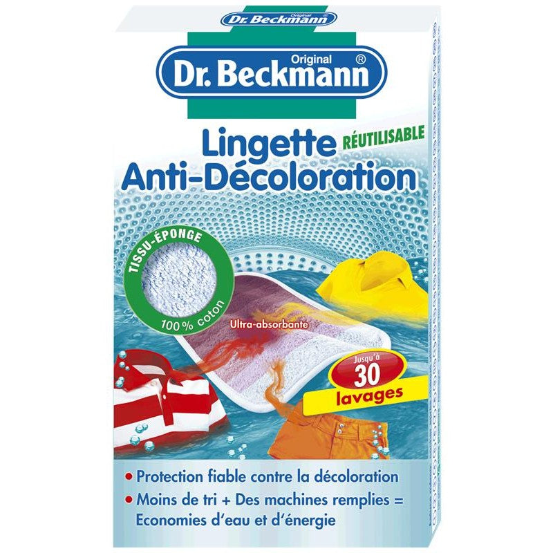 DR BECKMANN Maxi Lingette Anti-Décoloration Réutilisable 30 Fois - Marché Du Coin