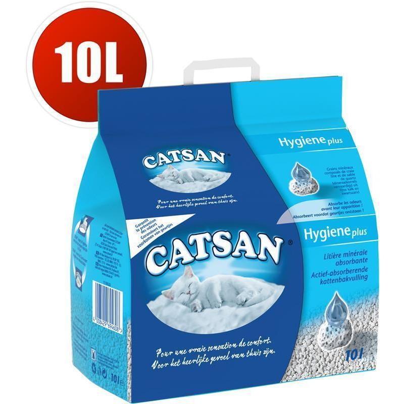 CATSAN Hygiène Plus Litière Minérale Absorbante 10L - Marché Du Coin
