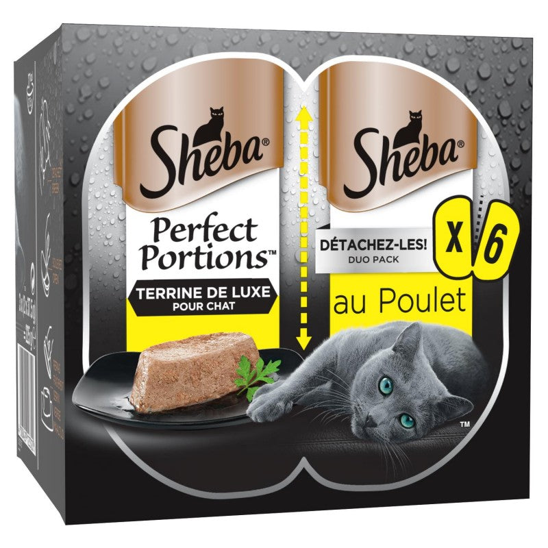 SHEBA Perfect Portions Barquettes Terrine Aupoulet Pour Chat 225G - Marché Du Coin