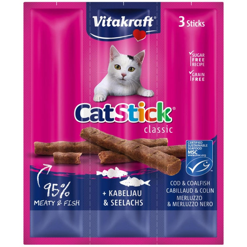 VITAKRAFT Cat Stick Mini Thon / Cabillaud Pour Chat - Marché Du Coin