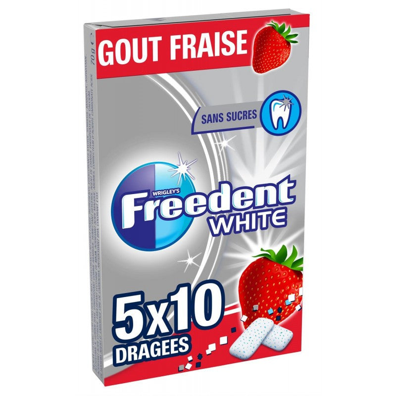 FREEDENT White Goût Fraise Dragées 70G - Marché Du Coin
