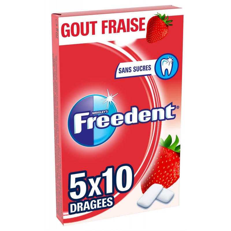 FREEDENT Fraise Dragées 70G - Marché Du Coin