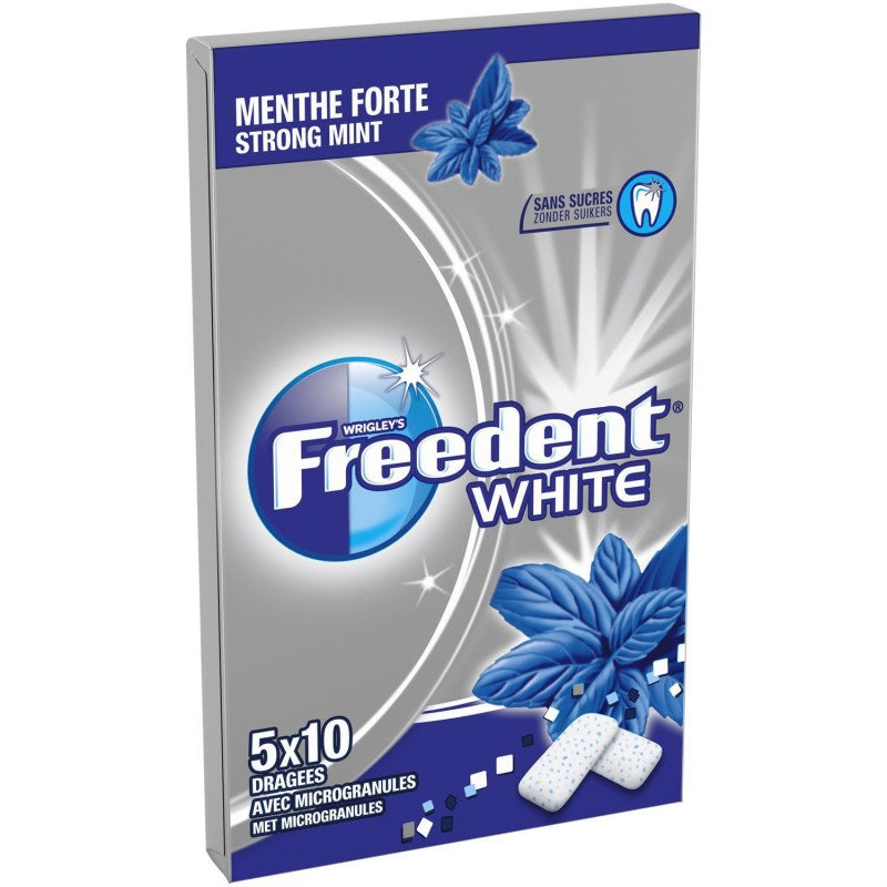 FREEDENT White Menthe Forte Dragées Sans Sucres 70G - Marché Du Coin