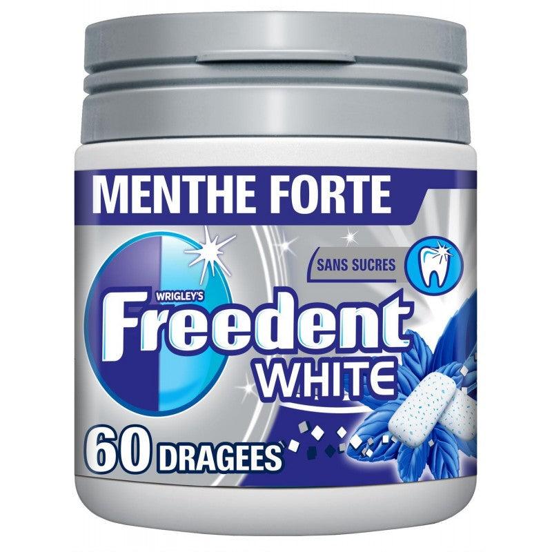 FREEDENT White Chewing-Gum Sans Sucres Menthe Forte X60 - 84G - Marché Du Coin