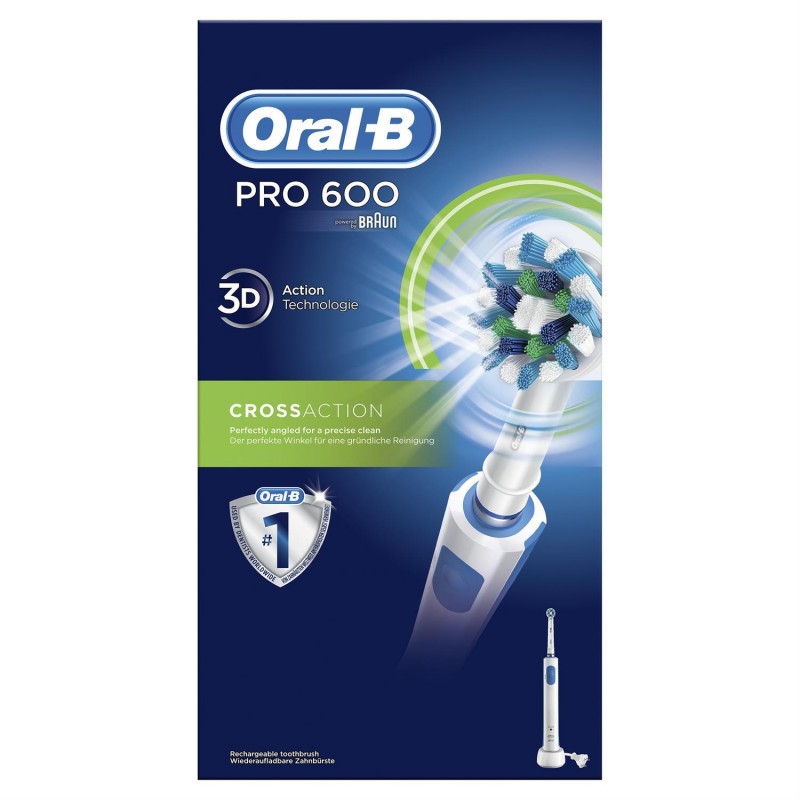 ORAL-B Oral B Brosse À Dents Électrique Pro 600 Cross Action Blanche - Marché Du Coin