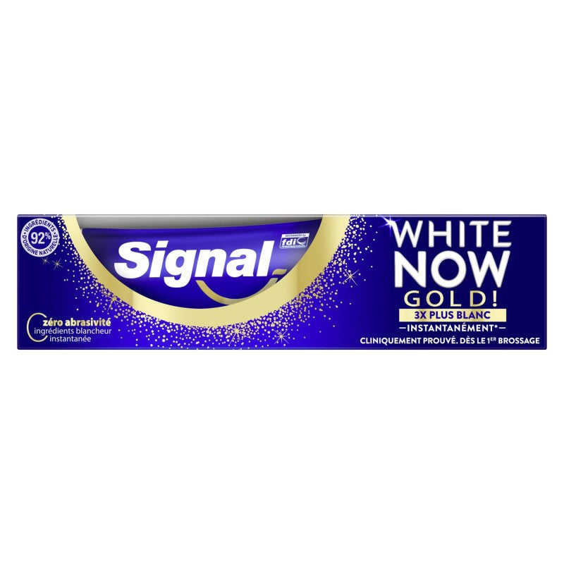 SIGNAL White Now Dentifrice Blancheur Gold 75Ml - Marché Du Coin