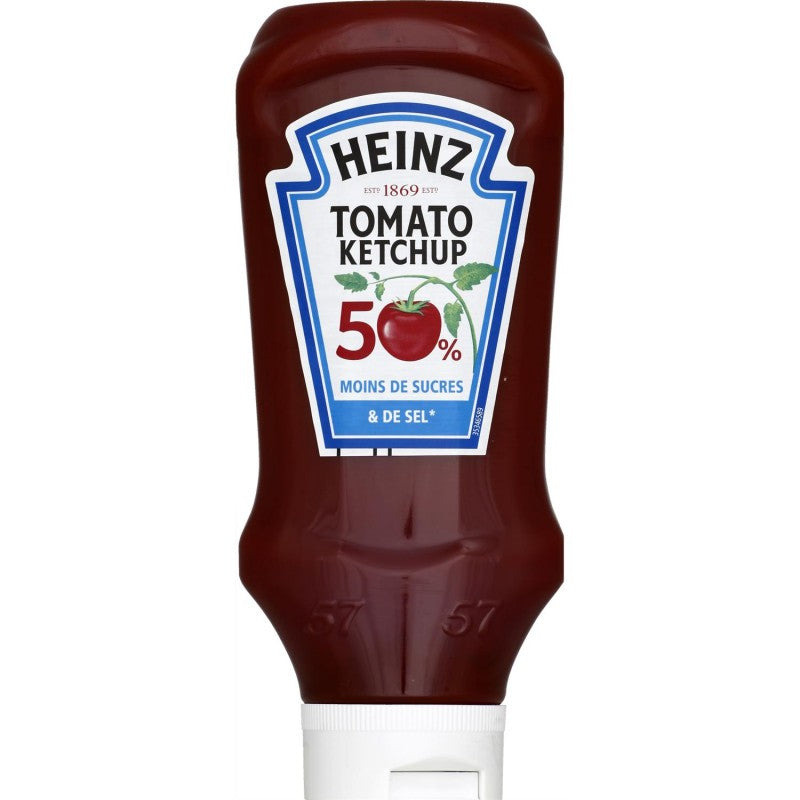 HEINZ Tomato Ketchup Moins 50% Sucre Et Sel 435G - Marché Du Coin